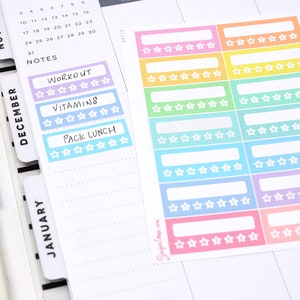 Weekly Habit Tracker Vertical Sidebar Bujo Planner Stickers: 1.5"(38 mm) Wide | Journal  Daily Monthly Star Exercise Reading Money WHT10