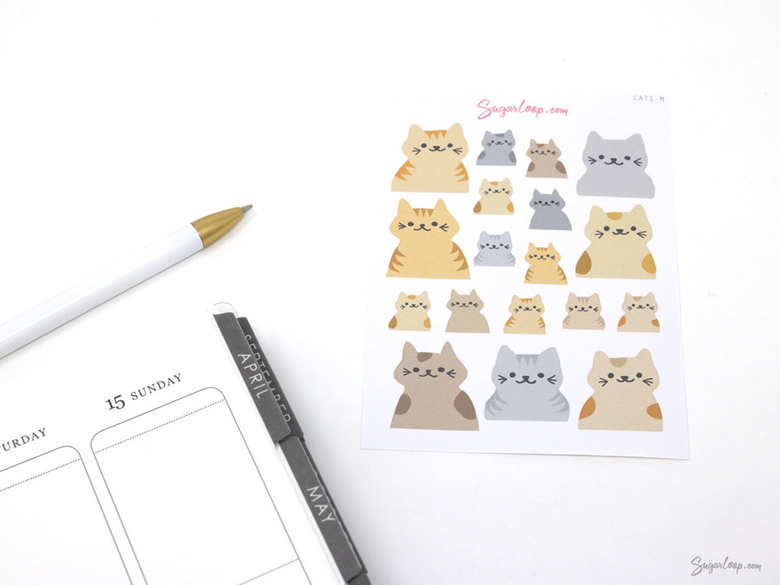 Cute Kawaii Cat Planner Stickers Kitty Stickers Litter Box | Etsy