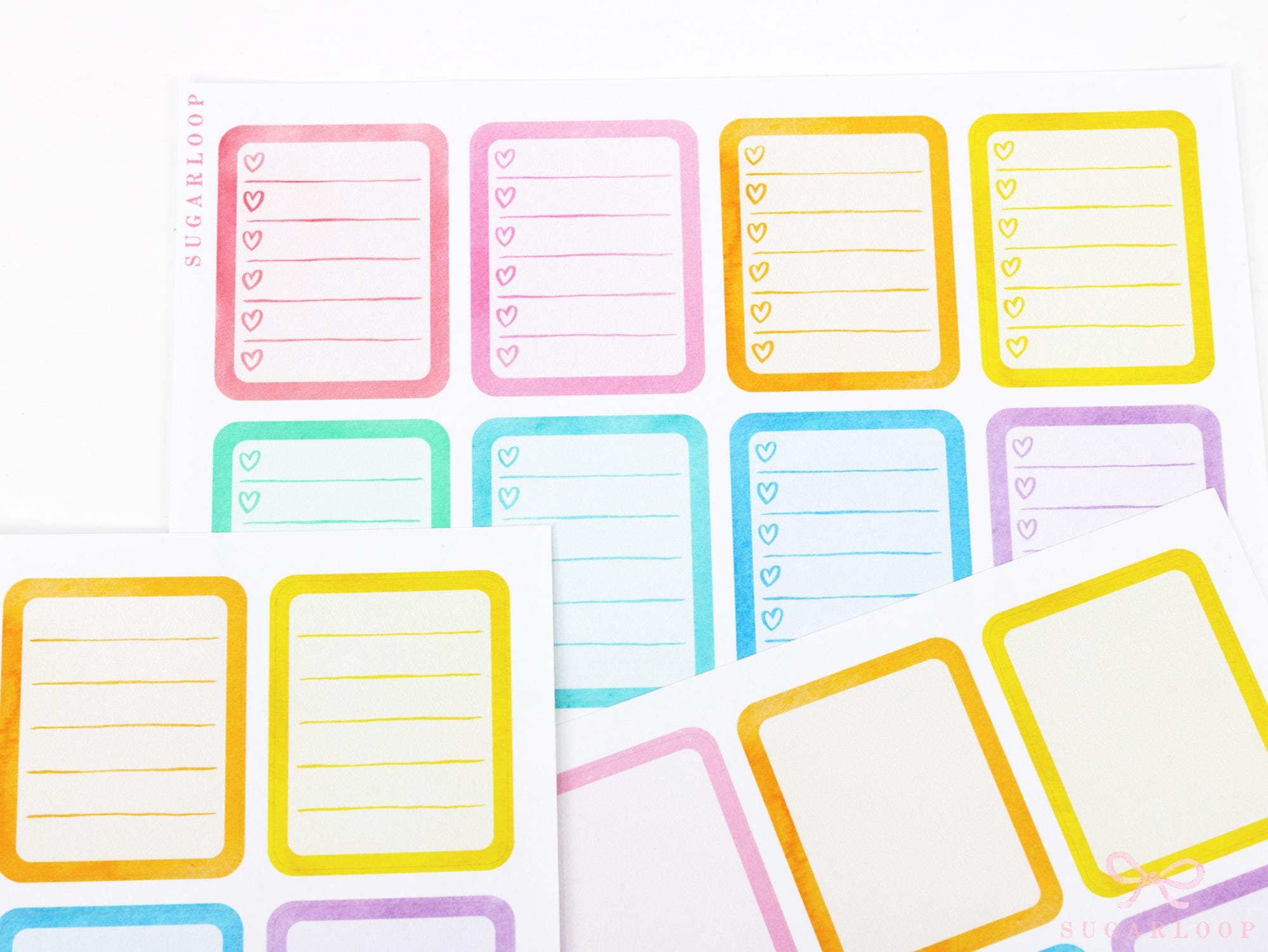 Checklist Full Box Planner and Journal Stickers | Lists, Frames, Lined ...