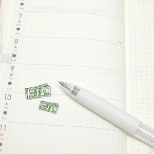 Payday Greenback Bujo Planner Stickers Journal Dollar Bill Tiny Money Stack Money Tracker Spending Expenses Budget Finance Travel FIN4 image 3