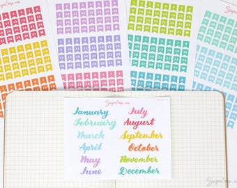 Date Month Sticker Planner Sticker Bundle: Various Sizes | Day Cover 1-31 Countdown Calendar Numbers Undated Journal  Hobo TN  KIT1