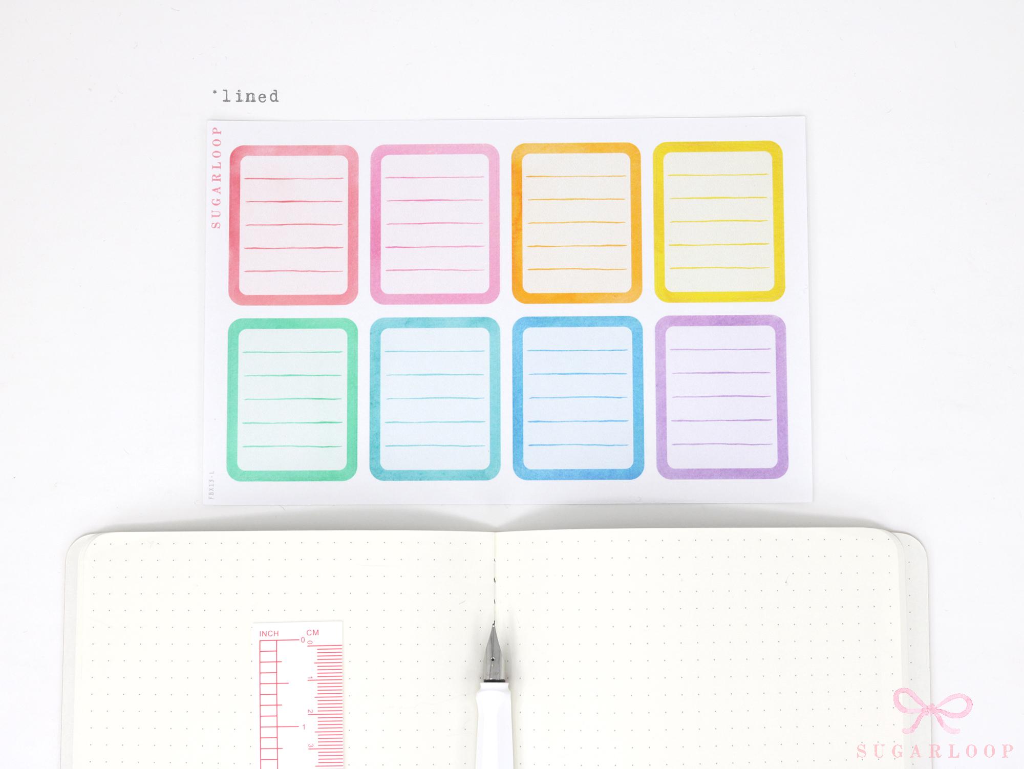 Checklist Full Box Planner and Journal Stickers | Lists, Frames, Lined ...