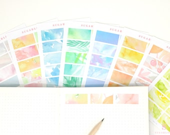 Box Bujo Planner Stickers: 1.5 in (38 mm) wide & 0.7  in (17 mm) tall | Functional Paper Writable Smudge-Proof  Hobo TBX1