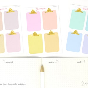 Full Box Clipboard Style Bujo Planner Stickers: Lined Checklist Blank Hand Drawn Pastel Neutral Writeable Work Teacher FBX44 image 2