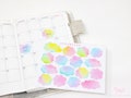 Watercolor Appointment Cloud Bujo Planner Stickers  | Deco Days Dates Months Reminders Headers Tasks Chores  TN Hobo APP4