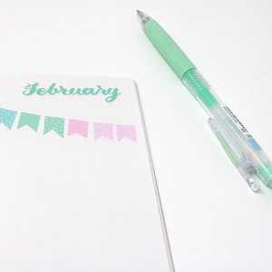 Months of The Year Planner Bujo Planner Stickers: 1.5 38mm 2 50 mm 16 Colors Hand Lettered Script Monthly MOS3 image 2