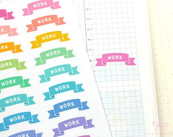 Work Planner and Journal Stickers: Headers, Labels
