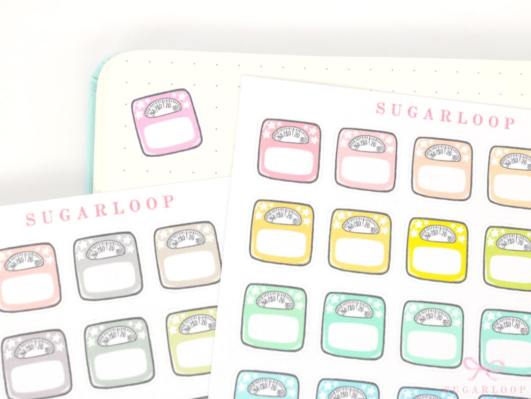 Fun Scale Stickers Scale Stickers for Fitness Planner and Journal Stickers: Weight Loss ...