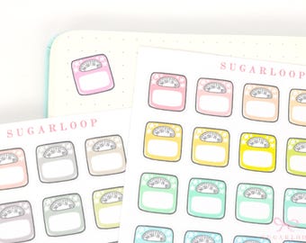 Scale Stickers for Fitness Planner and Journal Stickers: Weight Loss Tracker