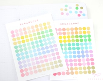 Mini Tiny Dots Round Circle Pastel Bujo Planner Stickers: 0.25” (6 mm) | Checklist To Do Task Chore Rainbow Daily Monthly Weekly DOT11