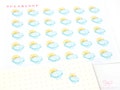 Scattered Showers Cloud Rain Watercolor Weather Bujo Planner Stickers  | Icon Trackers Season Daily Weekly Monthly  WWC6 product logo