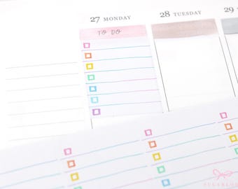 Watercolor Planner and Journal Stickers: Color Code, Checklists, Bullet Points, Tasks, Lists