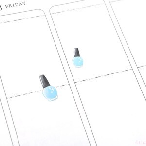 Nail Polish Mani Pedi Bujo Planner Stickers: Rainbow Manicure Pedicure Beauty Salon Reminder Appointment Spa Hobo BEA6 image 3