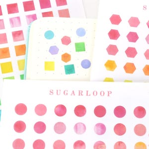 Mini Tiny Hexagons Dots Round Circle Square Bujo Planner Stickers: 0.25”(6 mm) | Checklist Color Code To Do Rainbow Hobo EC DOT21