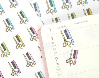 Hair Appointment Planner and Journal Stickers: Salon & Beauty Reminders