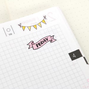 Today Banner Planner and Journal Stickers: Pastel, Journaling Labels, Work, Hobo image 11
