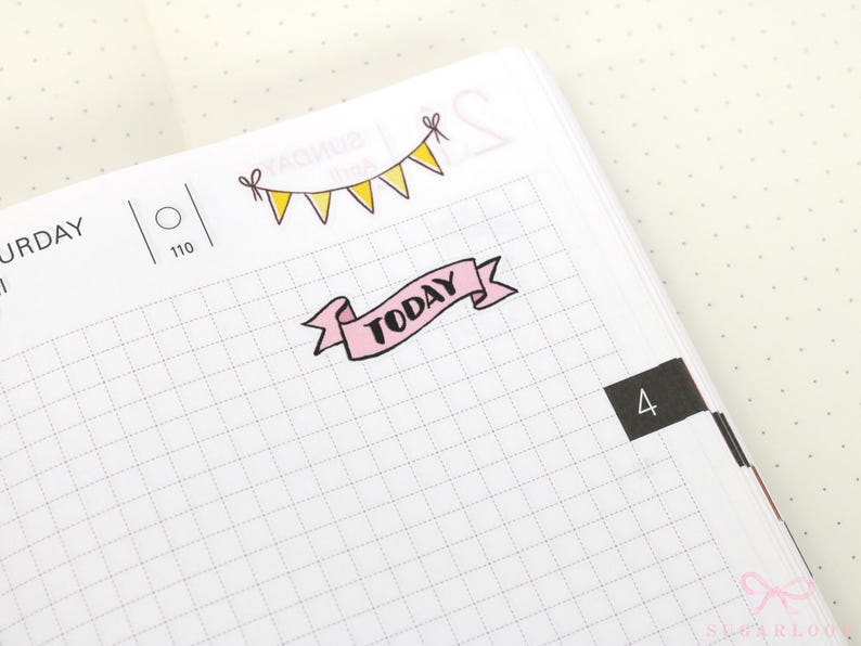 Today Banner Planner and Journal Stickers: Pastel, Journaling Labels, Work, Hobo image 11