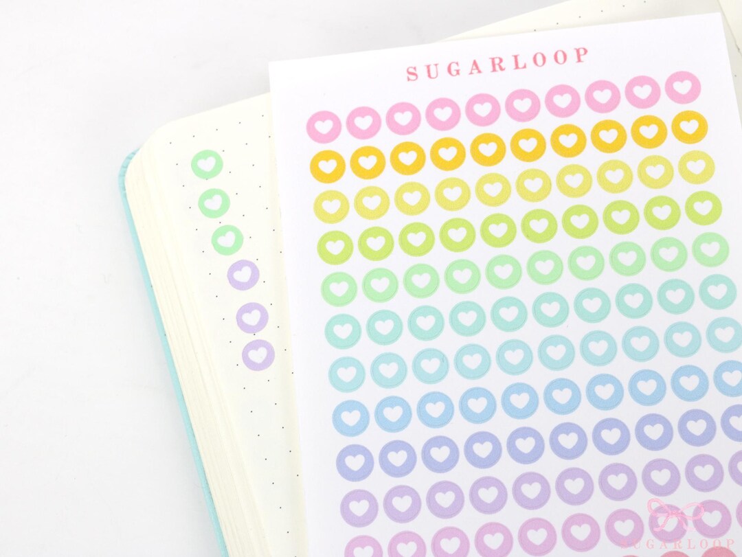 Mini Heart Dot Planner and Journal Stickers: 0.25 in (6 Mm) - Etsy