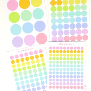 Bujo Planer Sticker: 0.25"0.375"-9 mm 0.5"-12 mm 1"-25 mm | Bunte wischfeste beschreibbare To Do Tage Termine Monate DOT5