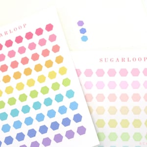 Tiny Mini Small Hexagon Dot Bujo Planner Stickers: 0.25" (6mm) | Journal Rainbow Color Code To Do Tasks Chores Reminder Checklist DOT26