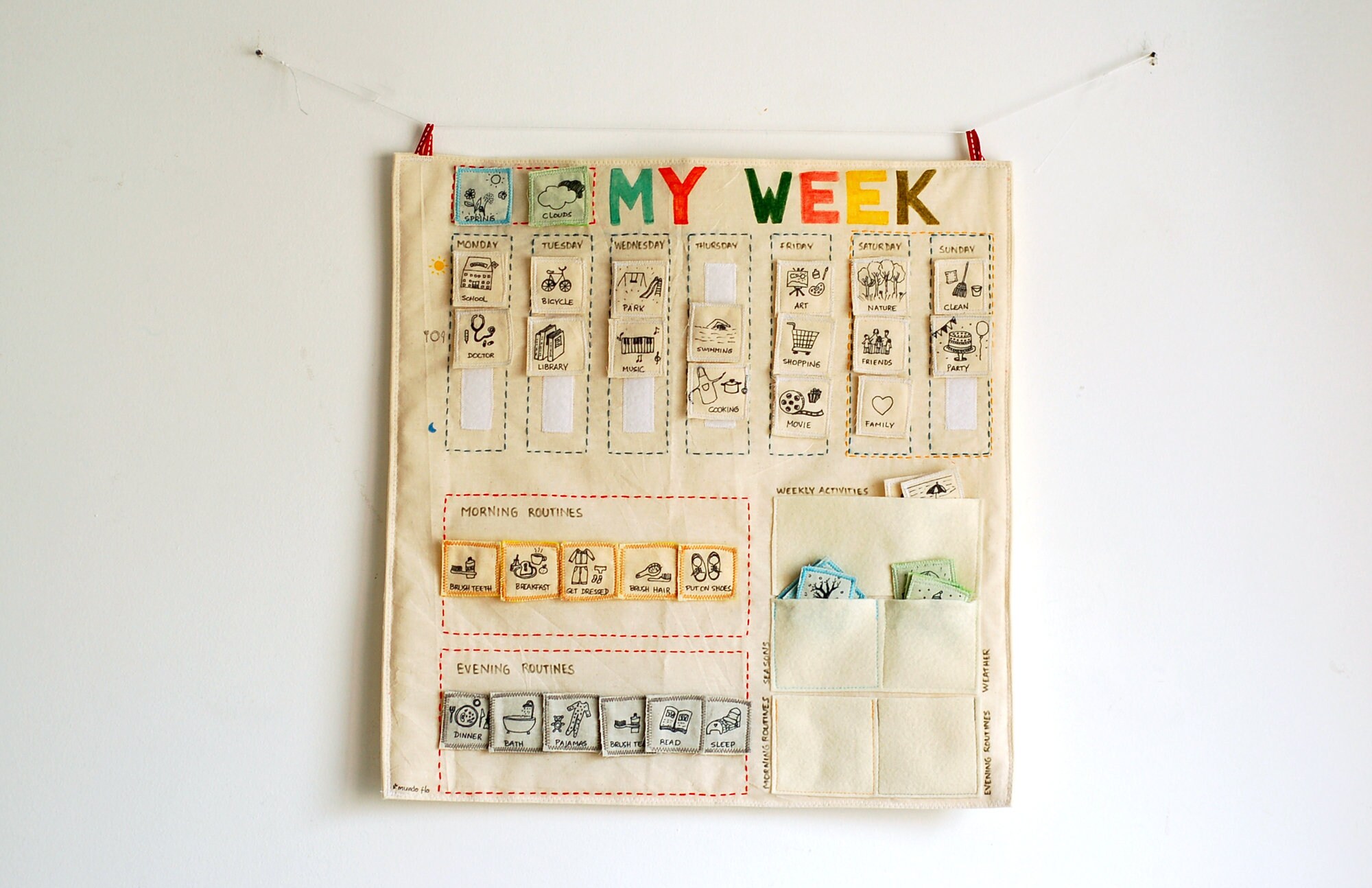 Fabric Wall Calendar for Kids With Week and Routines, and Removable Velcro Activities Waldorf Rhythm Calendar Children Weekly Schedule - Etsy Fabric Wall Calendar for Kids With Week and Routines, and Removable Velcro Activities Waldorf Rhythm Calendar Children Weekly Schedule - Etsy