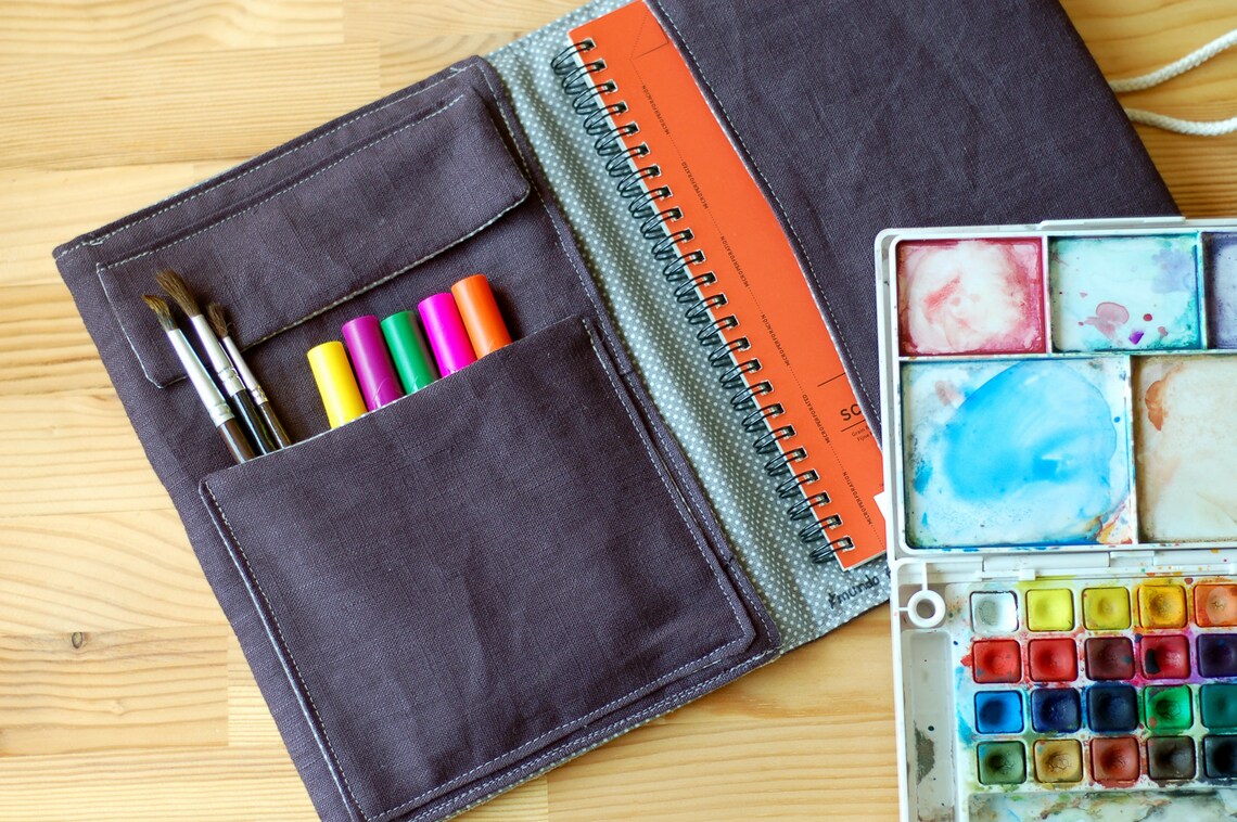 Custom Made Art Case Sketchbook Case Art Book Cover Drawing Etsy