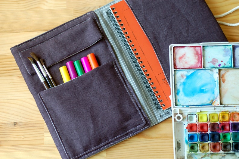 Custom Made Art Case Sketchbook Case Art Book Cover Drawing Etsy