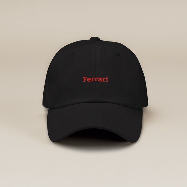 Ferrari Dad Hat, Formula 1 Hat, Vintage Racing Hat - Red Embroidered