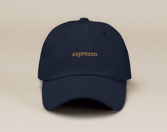Sombrero de papá espresso, gorra de béisbol unisex bordada