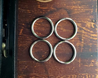 Anillos O, 2.25" de diámetro exterior, 1.75" de diámetro interior, 6mm de espesor, acero niquelado - 4 unidades