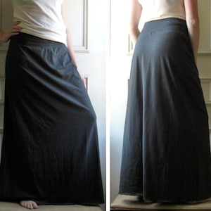 Maxi Skirt Womens Long Skirt Floor Length Skirt Cotton Jersey - Etsy