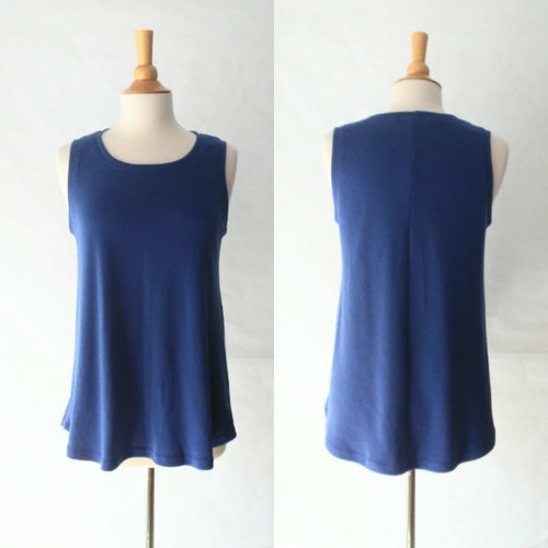 Womens Ruffle Tank Top Cotton Jersey Shirt Scoop Neck Loose - Etsy