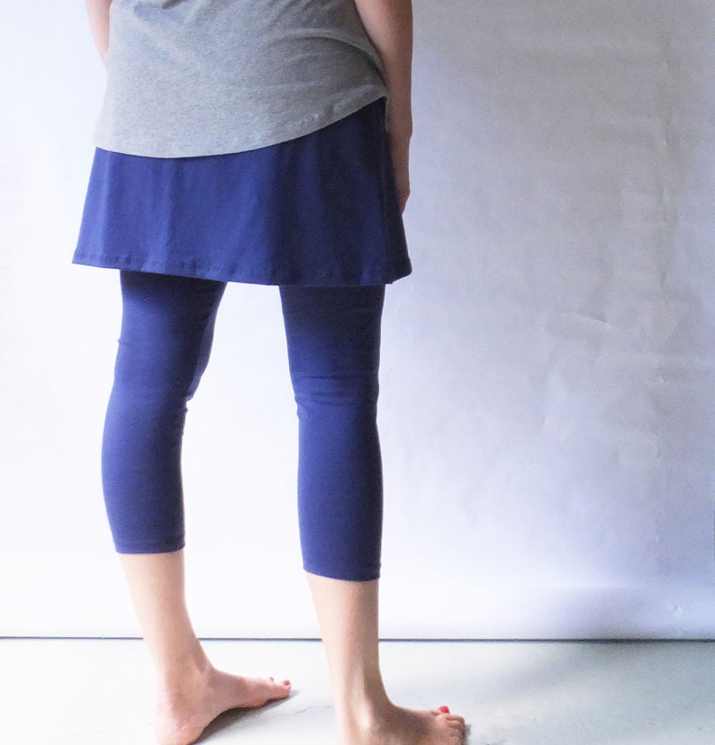 skirted cropped leggings