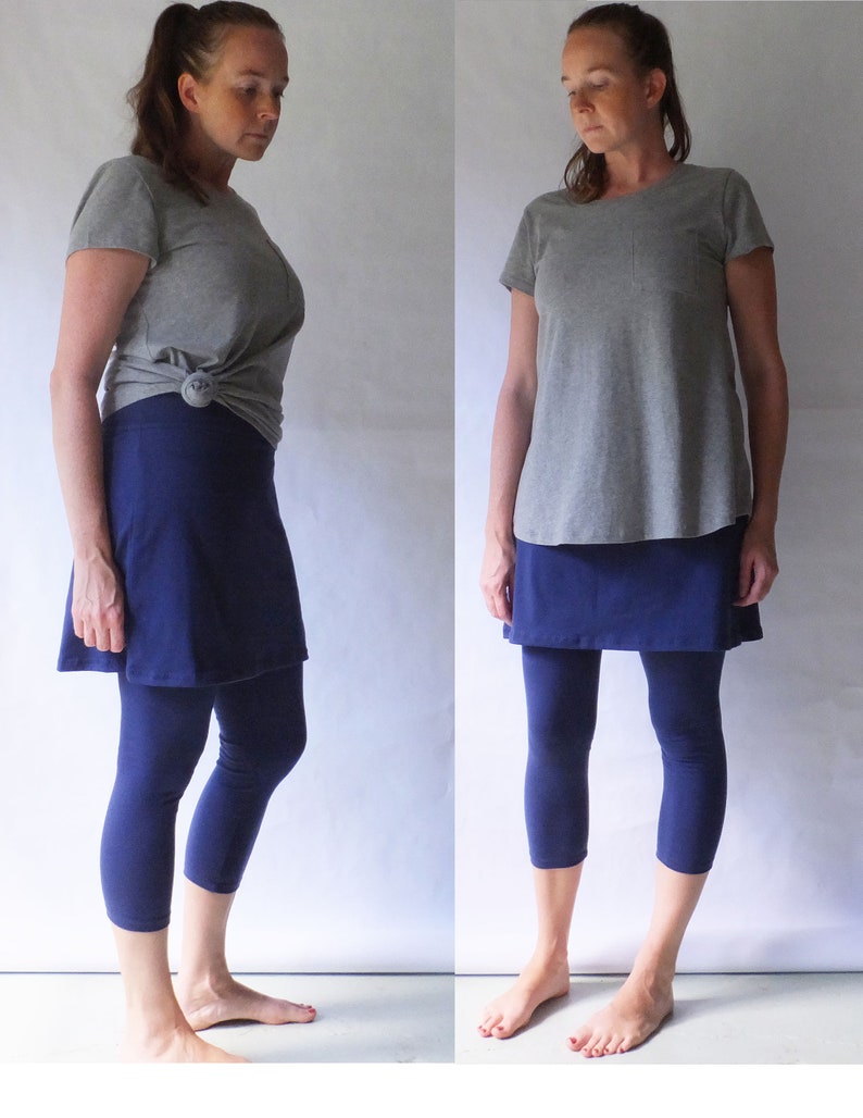 skirted cropped leggings