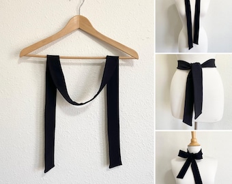 Simple wide width Cotton Sash, Basic Dress Accessory, stretch jersey fabric belt, 50”, 80” or 100” length