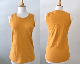 Women's Basic Fitted Tank Top, sleeveless top, stretch cotton knit jersey