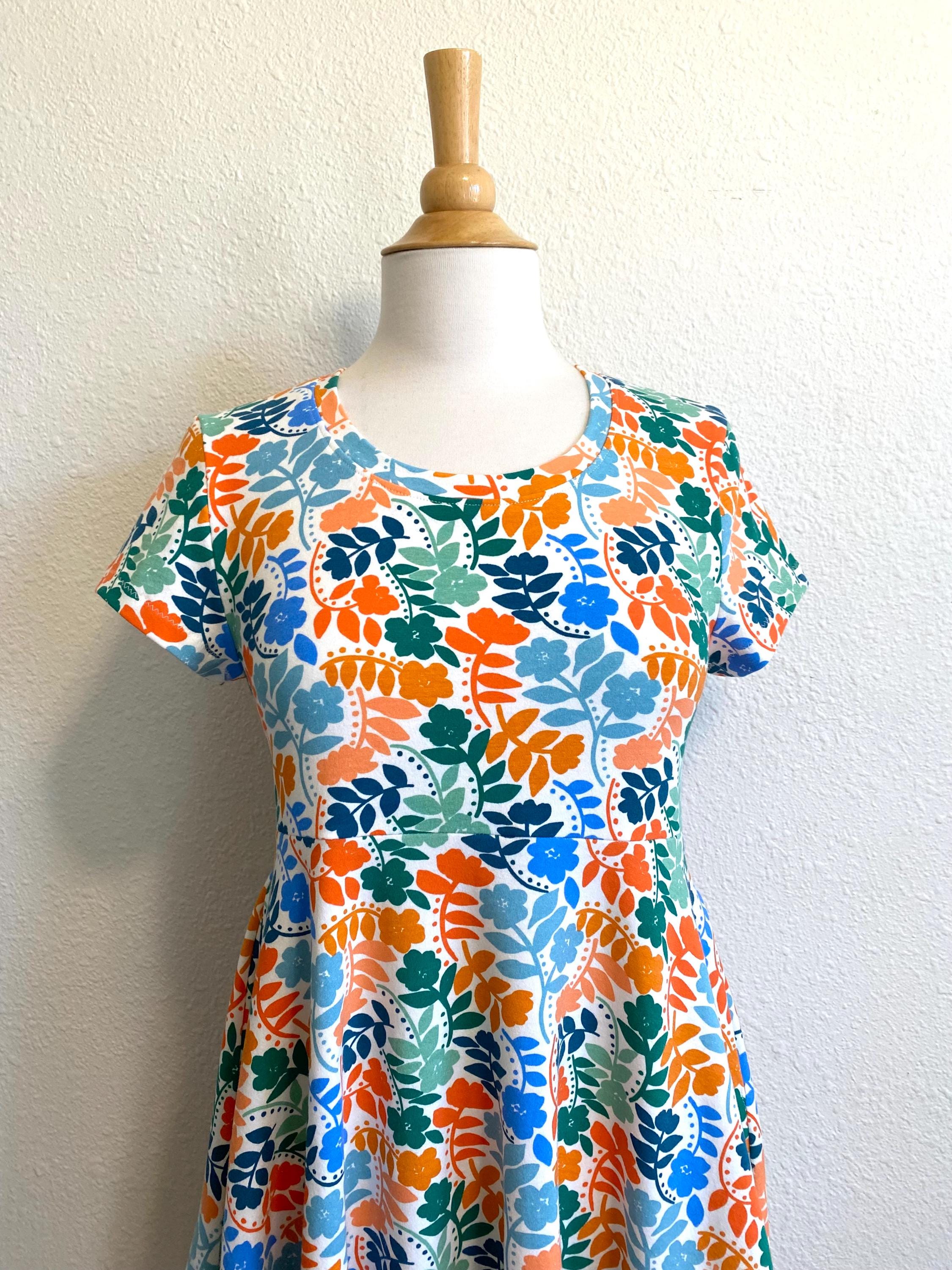 cotton jersey empire waist dress Misses and Women's dresses in four lengths – the-sew-op main image 1