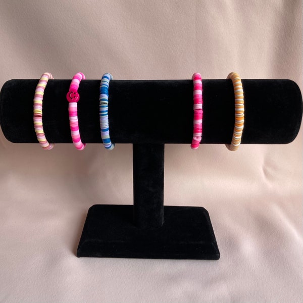 Clay Bead Friendship Bracelet- Handmade and Customizable- For Kids and Adults- Genuine Clay Bead- Made in USA