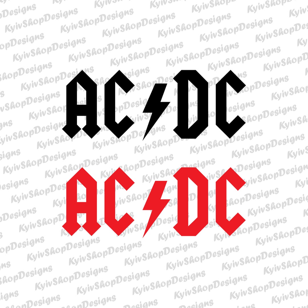 AC DC Svg, ACDC Logo Ai, Png, Dxf, Vector File Vingtage Hard Rock Svg ...