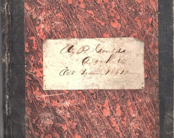 A.P Gould's Docket 1861 - Vintage Canadian Court Ledger - Digital Download