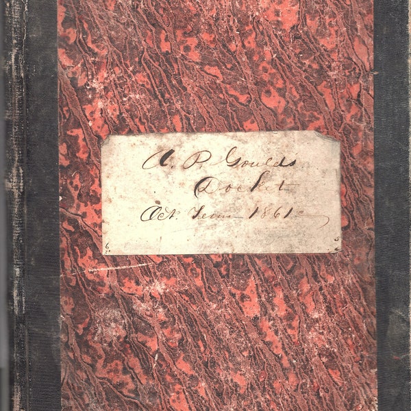 A.P Gould's Docket 1861 - Vintage Canadian Court Ledger - Digital Download