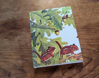 Cuaderno de temática natural - Cuaderno de bocetos hecho a mano - Diario de encuadernación copta