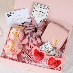 Bridesmaid Proposal with Jewelry Box,Will You Be My Bridesmaid Gift Box Set,Personalized Bridesmaid Gifts,Coffee Glasses Bridesmaid Box Set