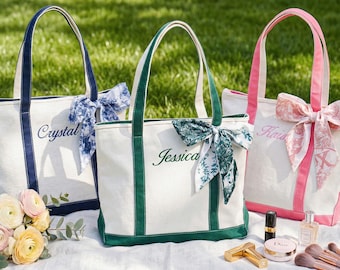 Custom Tote Bag,Bridesmaid Gift,Embroidered Canvas Tote Bag,Custom Tote Bag With Name,Bachelorette Gifts,Gift for Her,Bridesmaid Gift