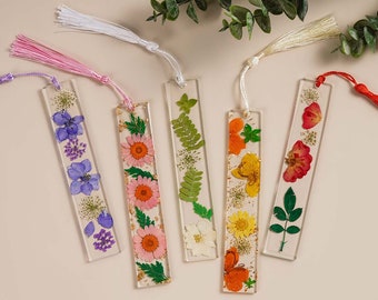 Wildflower Resin Bookmark,Pressed Dried Flower Bookmark,Bookmark for Women,Mother's Day Gift,Bookmark for Women,Gift for Book Lover