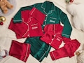 Family Christmas Pajama Set,Matching Long Sleeve Shirts,Custom Polyester  Pajama for Parties,Available in Matching Family Styles