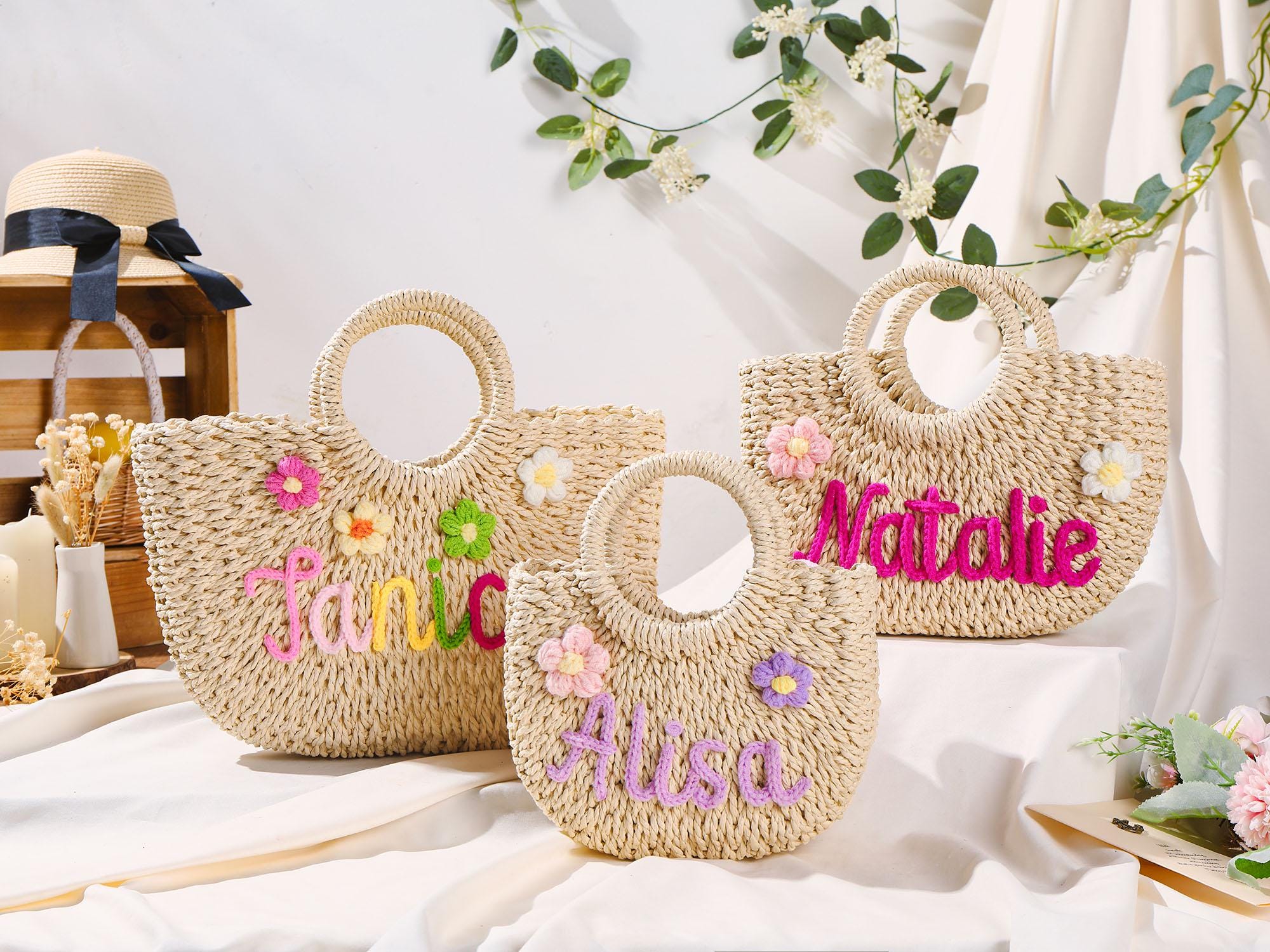 Lace Up Design Combination Bag 3pcs With Pom Pom Lemon Straw Bag, Embellished Bag, Lemon Bag, Pom Pom Bag  main image 3