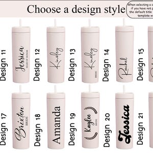 Personalized Tumbler With Lid And Straw,Custom Cup With Name,Bridesmaid Proposal,16 Oz Skinny Tumbler image 7
