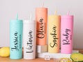 Personalized Tumbler With Lid And Straw,Custom Cup With Name,Bridesmaid Proposal,16 Oz Skinny Tumbler
