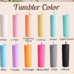 Personalized Tumbler With Lid And Straw,Custom Cup With Name,Bridesmaid Proposal,16 Oz Skinny Tumbler image 5